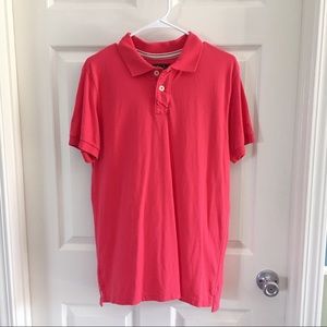 Men’s gef France neon red collared polo shirt